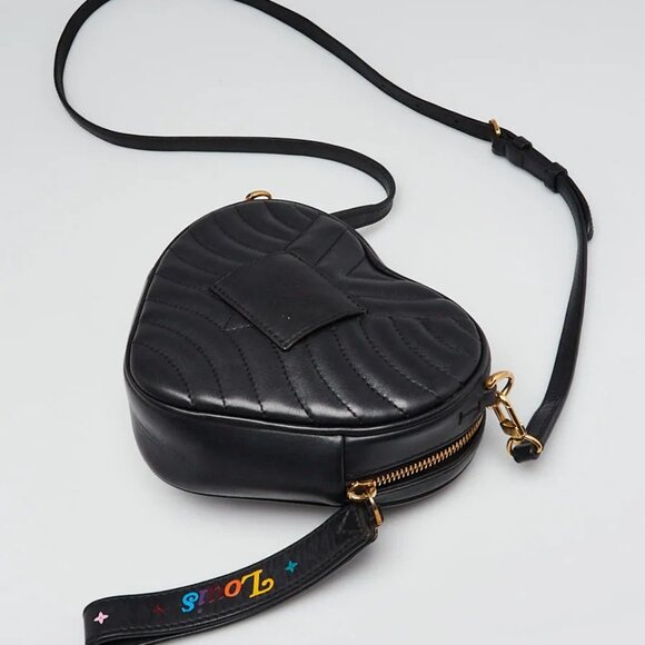 Louis Vuitton Black Quilted Leather New Wave Heart - Picture 2 of 10